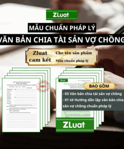 Bộ đơn THOẢ THUẬN TÀI SẢN VỢ CHỒNG viết tay, điển vào MẪU SẴN và HƯỚNG DẪN CHI TIẾT