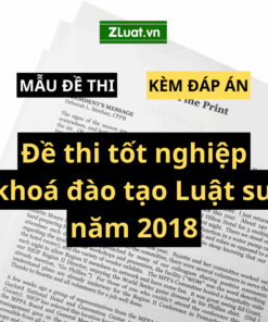 Đề thi tốt nghiệp khoá đào tạo Luật sư năm 2018 kèm đáp án (tham khảo)