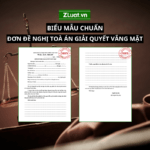 Mẫu đơn đề nghị Toà án giải quyết vắng mặt