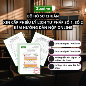 Bộ hồ sơ xin cấp lý lịch tư pháp, kèm hướng dẫn