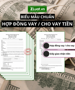 Bộ mẫu Hợp đồng vay - cho vay tiền và giấy giao nhận tiền