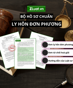 Bộ hồ sơ Ly hôn Đơn phương kèm Bản hướng dẫn chi tiết