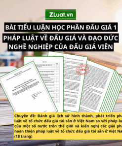 Tiểu luận: Đánh giá lịch sử hình thành, phát triển pháp luật về Tổ chức Đấu giá tài sản ở Việt Nam và Thế giới