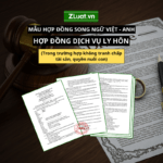 Mẫu Hợp đồng song ngữ Việt Anh – Dịch vụ ly hôn (không tranh chấp)