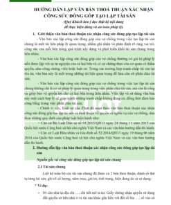 ĐƠN THỎA THUẬN XÁC LẬP CÔNG SỨC ĐÓNG GÓP TẠO LẬP TÀI SẢN